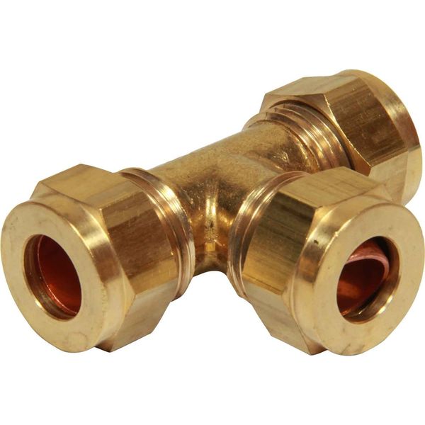 AG, AG Brass Tee Coupling 1/2" x 1/2" x 1/2" Packaged